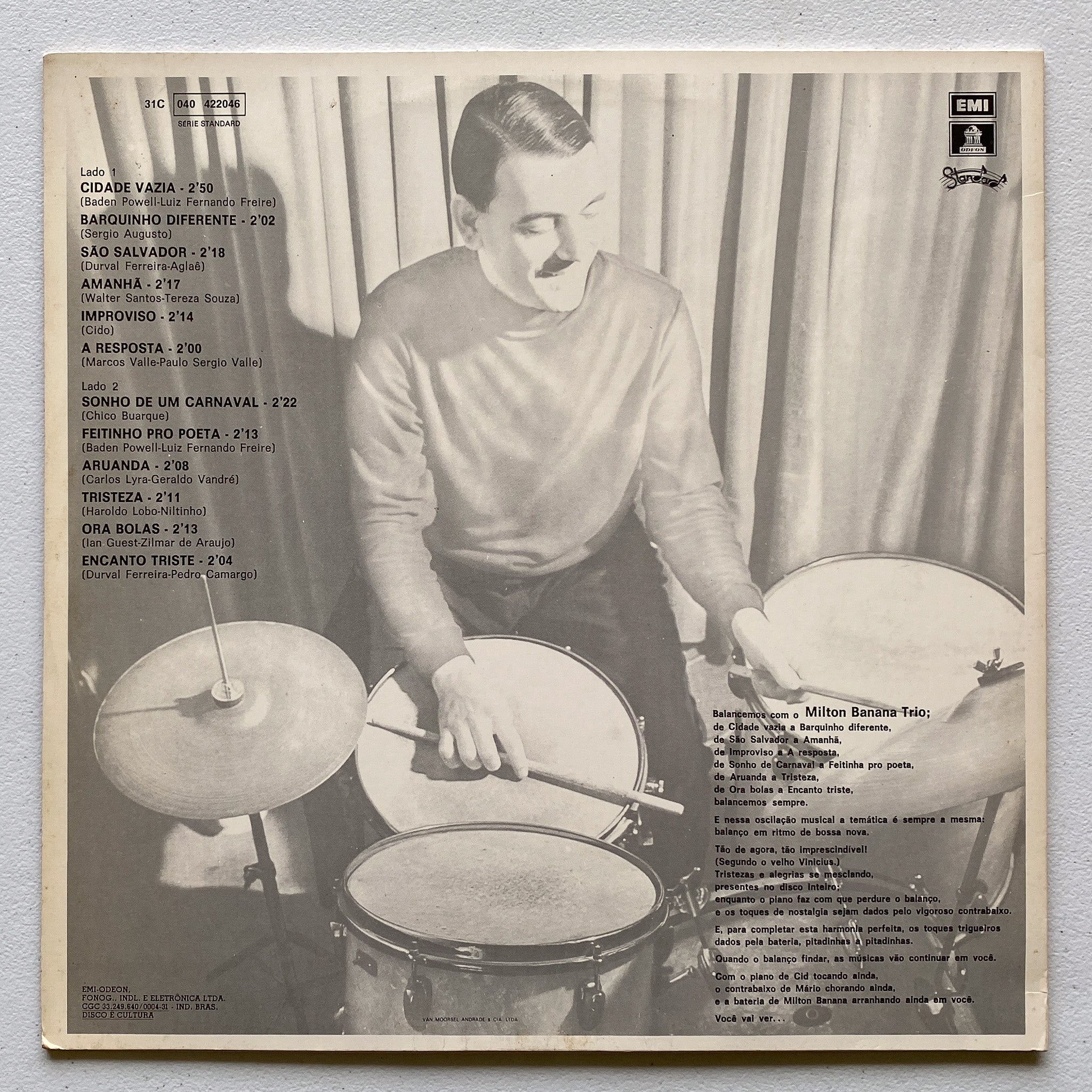 Balançando Com Milton Banana Trio Vinyl