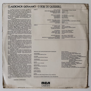 Claudionor Germano — O Bom Do Carnaval (LP Vinyl Record, used)