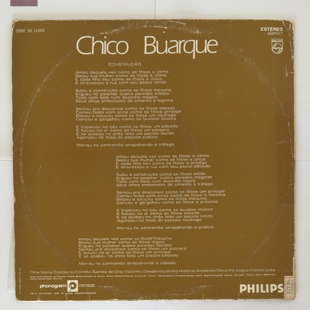 Chico Buarque - Construção (LP)