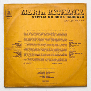 Maria Bethânia — Recital Na Boite Barroco (LP Vinyl Record, used)
