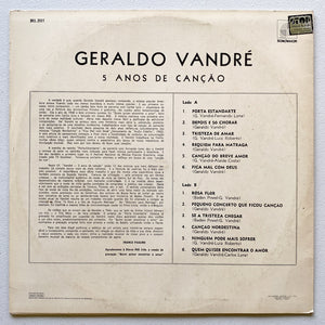Geraldo Vandré — 5 Anos De Canção (LP Vinyl Record, used)
